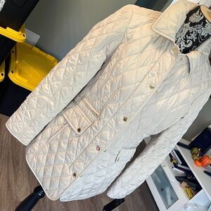 London Fog Quilted Bone Colour Light Jacket NEW